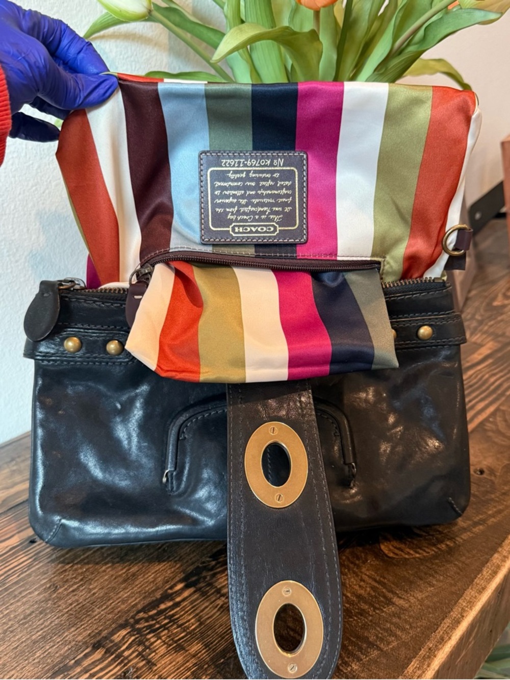 NEW VINTAGE COACH LEGACY BRIDGET BLACK LEATHER SHOULDER BAG~65TH ANNIVERSARY! - Picture 13 of 15